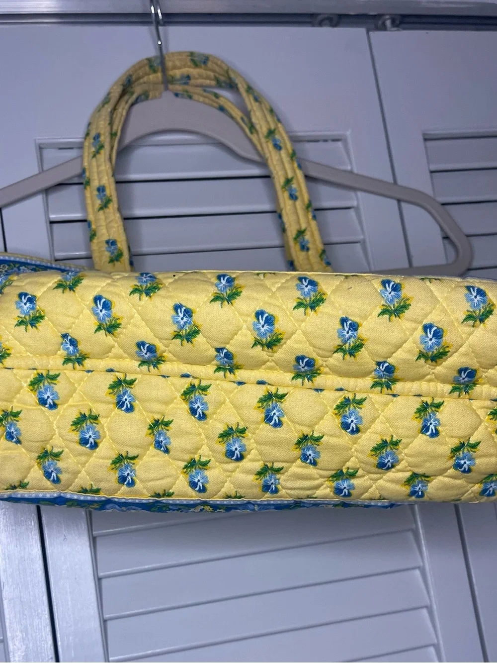Vera Bradley Vintage Quilted Yellow Floral Katherine Tote - Picture 5 of 12